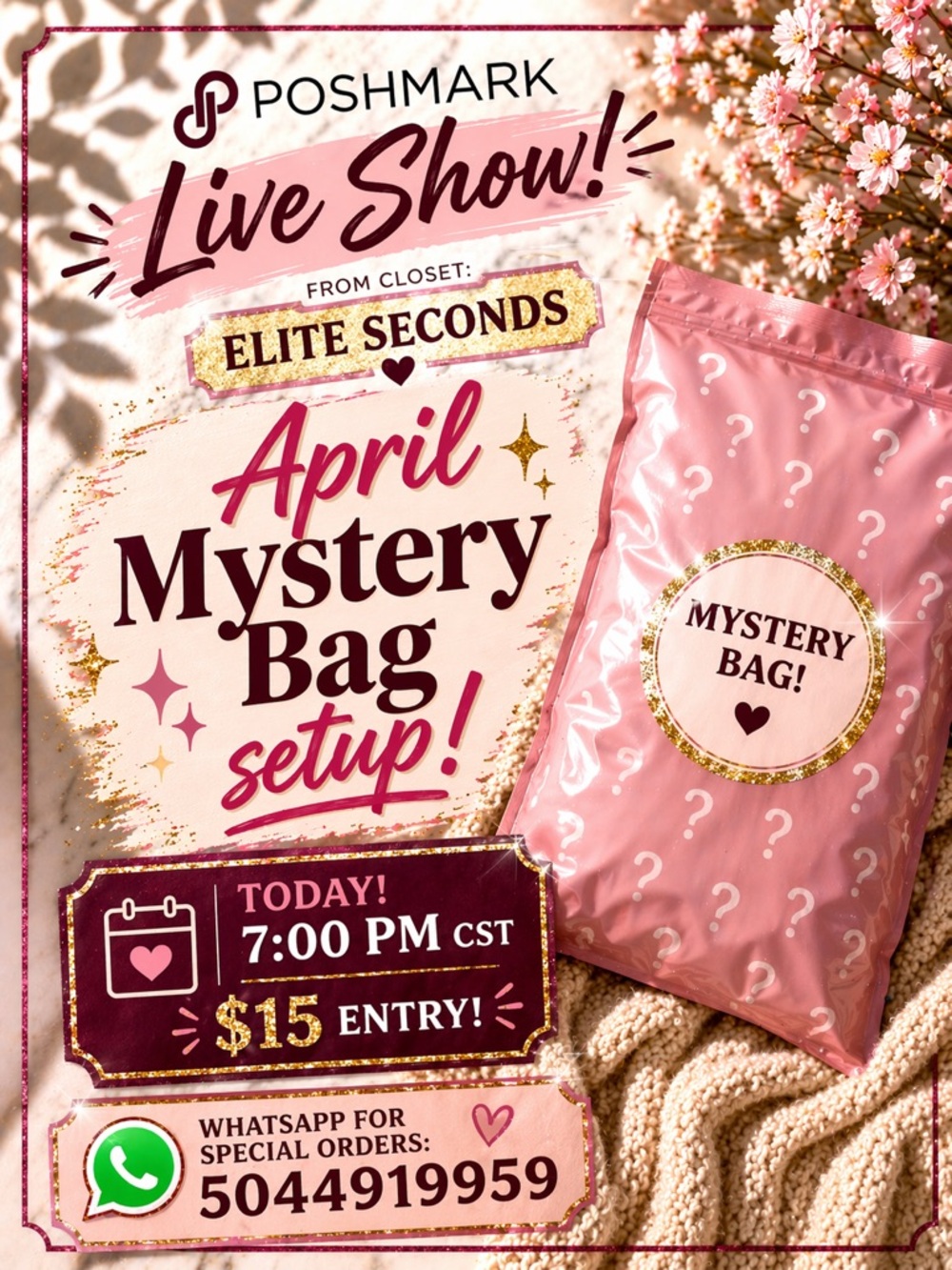 Elite Seconds April Mystery Bag Setup - Pink